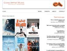 Tablet Screenshot of connartistmusicgroup.com